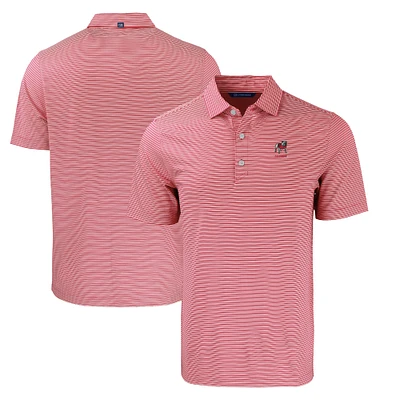 Men's Cutter & Buck Red Georgia Bulldogs Alumni Logo Forge Eco Double Stripe Stretch Recycled Polo