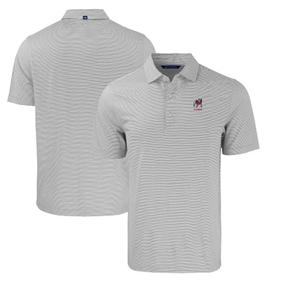 Men's Cutter & Buck Gray Georgia Bulldogs Alumni Logo Forge Eco Double Stripe Stretch Recycled Polo