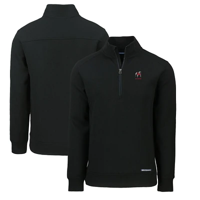 Men's Cutter & Buck Georgia Bulldogs Alumni Logo Roam Eco Recycled Quarter-Zip Sweatshirt