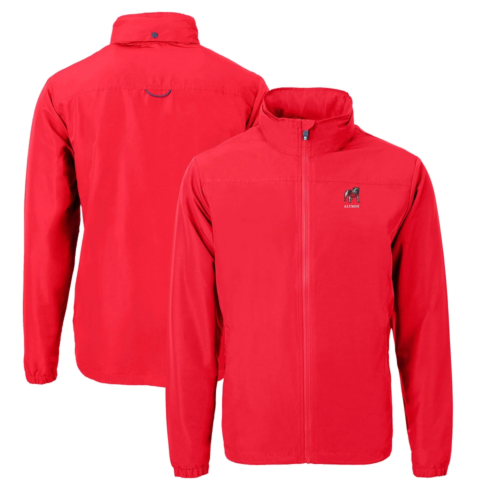 Men's Cutter & Buck Georgia Bulldogs Alumni Logo Charter Eco Recycled Full-Zip Jacket