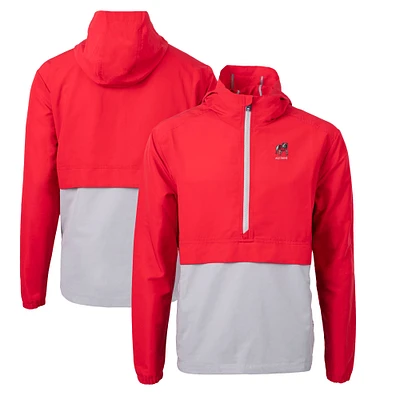 Men's Cutter & Buck Georgia Bulldogs Alumni Logo Charter Eco Knit Recycled Anorak Half-Zip Jacket