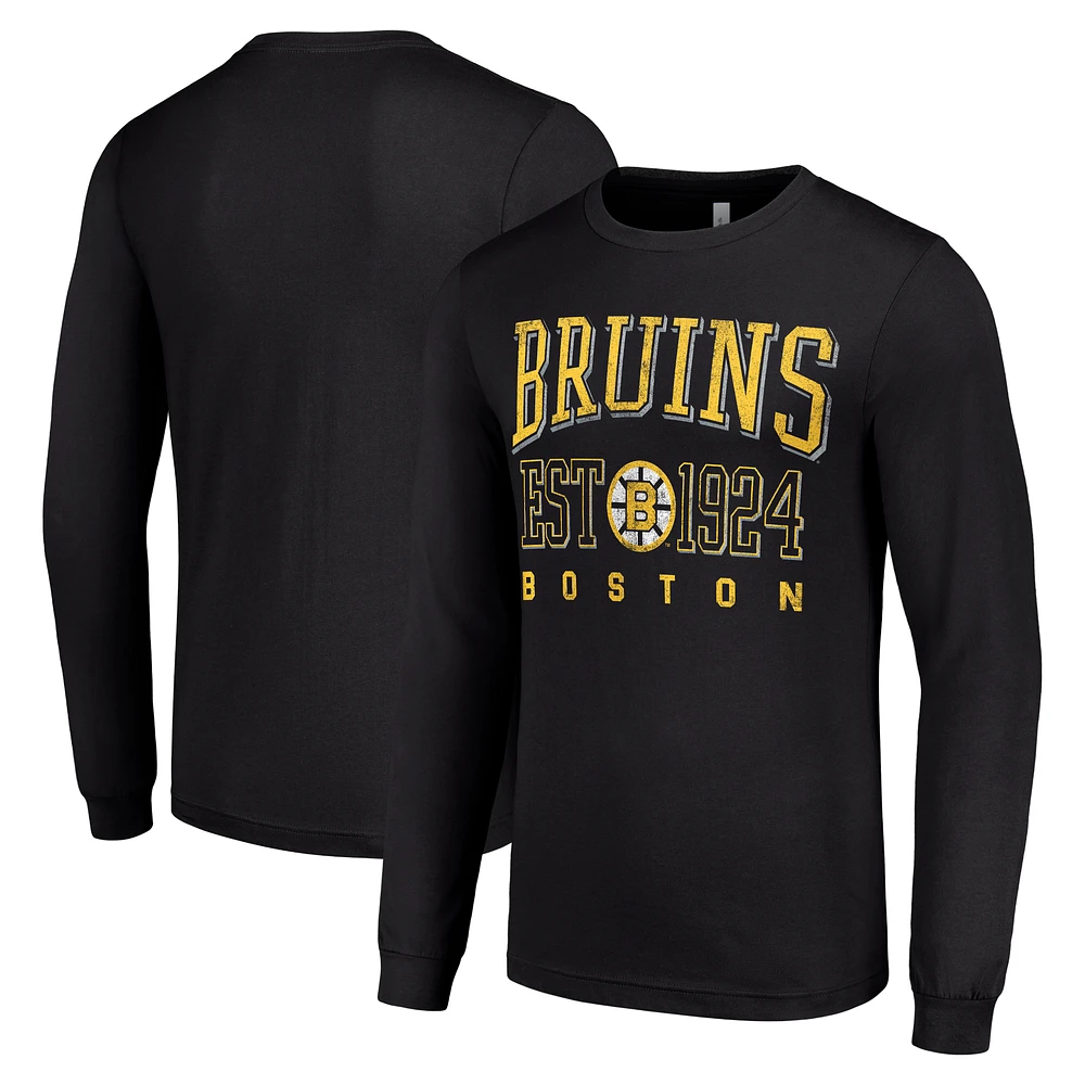 Men's Starter Boston Bruins Retro Graphic Long Sleeve Crew T-Shirt