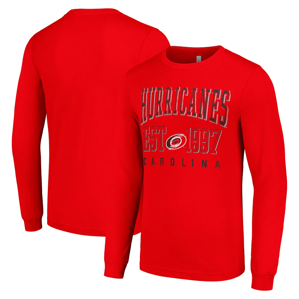 Men's Starter Carolina Hurricanes Logo Graphic Long Sleeve T-Shirt
