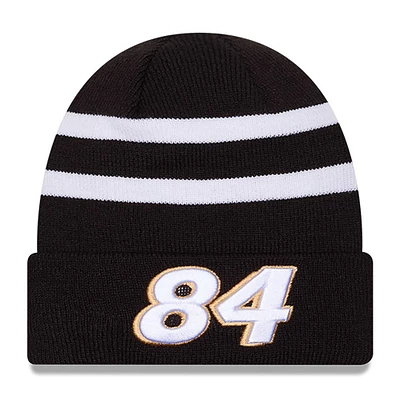 Men's New Era Black/White Jimmie Johnson Cuffed Knit Hat