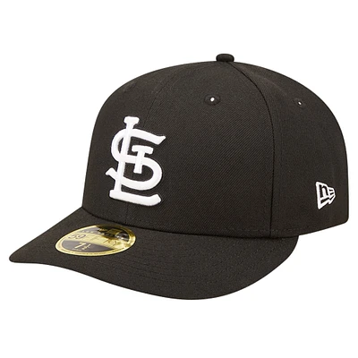 Men's New Era Black St. Louis Cardinals Low Profile 59FIFTY Fitted Hat