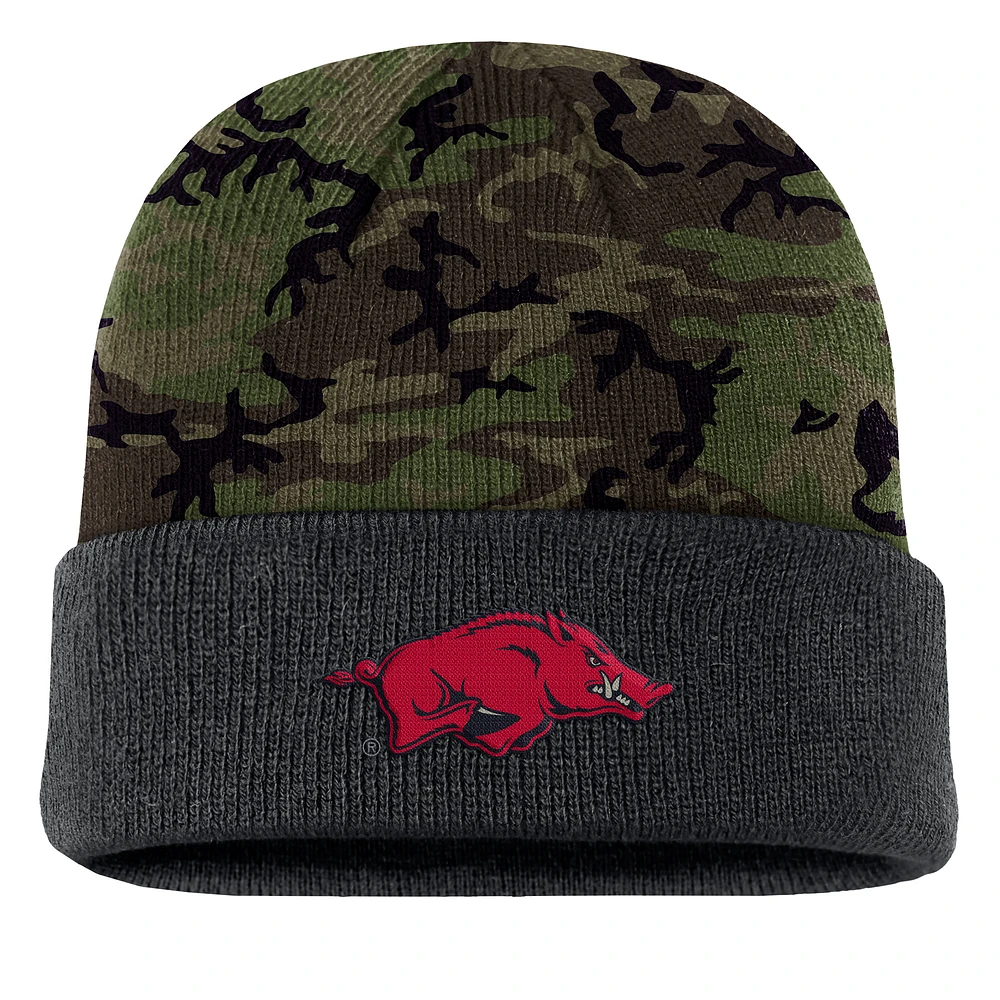 Men's Nike Camo Arkansas Razorbacks Military Appreciation Cuffed Knit Hat