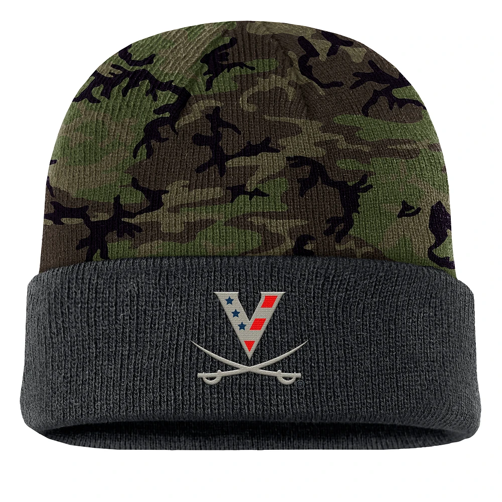 Men's Nike Camo Virginia Cavaliers Military Appreciation Cuffed Knit Hat