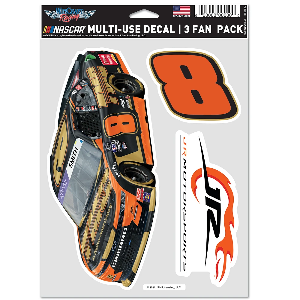 WinCraft Sammy Smith TMC 5.5" x 7" Three-Pack Fan Decal Set