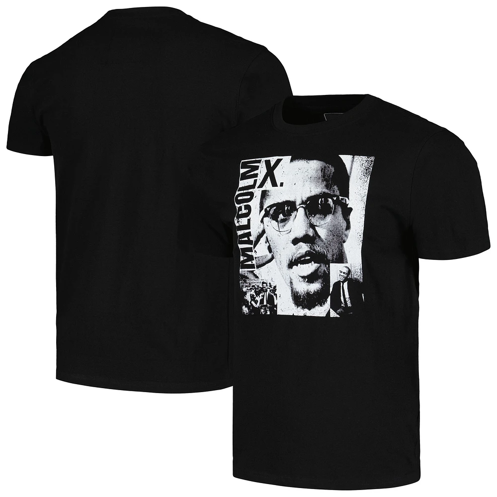 Unisex Reason Malcolm X Black Monochrome T-Shirt