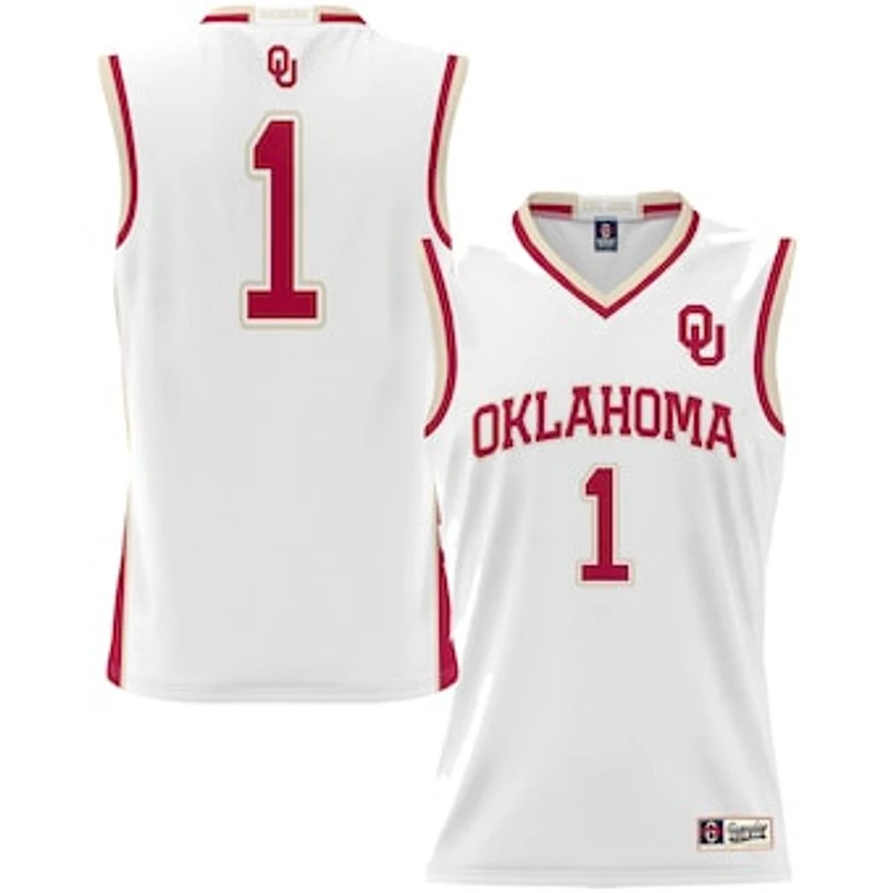 Unisex GameDay Greats #1 White Oklahoma Sooners Lightweight Basketball Jersey