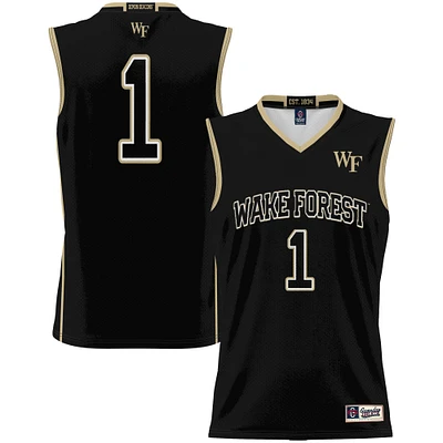Unisex GameDay Greats #1 Black Wake Forest Demon Deacons Lightweight Basketball Jersey