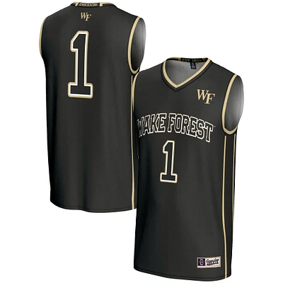 Youth GameDay Greats #1 Black Wake Forest Demon Deacons Lightweight Basketball Jersey