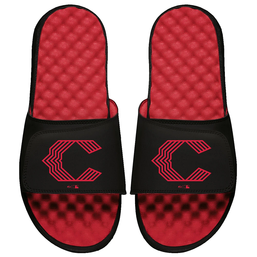 Youth ISlide Black/Red Cincinnati Reds 2023 City Connect Slide Sandals