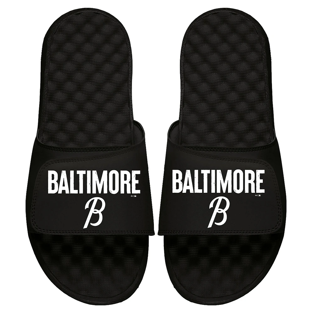 Youth ISlide Black Baltimore Orioles 2023 City Connect Slide Sandals