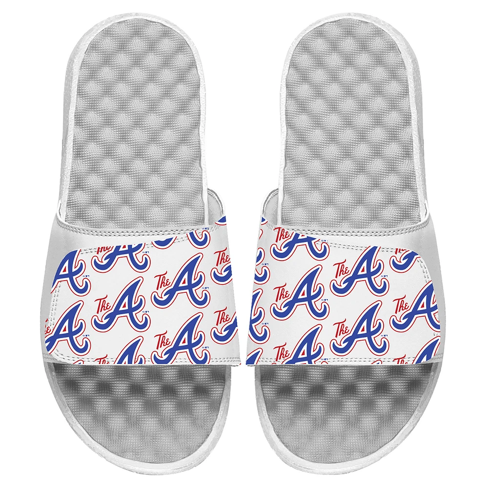 Men's ISlide White Atlanta Braves 2023 City Connect Repeat Slide Sandals