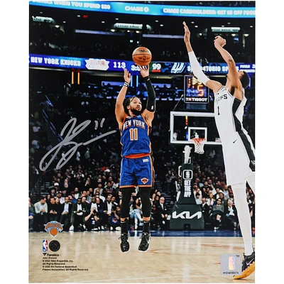 Jalen Brunson New York Knicks Autographed 8" x 10" Shooting vs. Victor Wembanyama Photograph