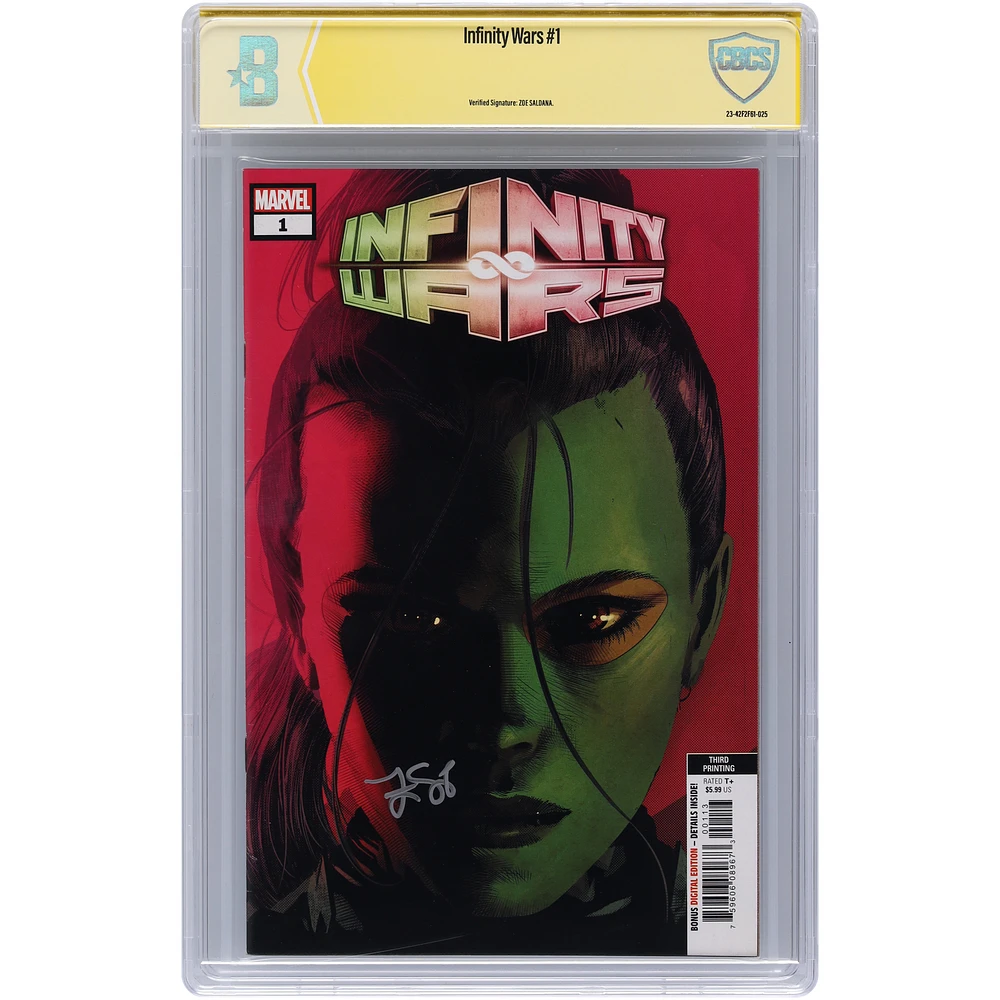 Zoe Saldana Infinity Wars Autographed #1 Comic Book - Signed in Silver Ink - CBCS