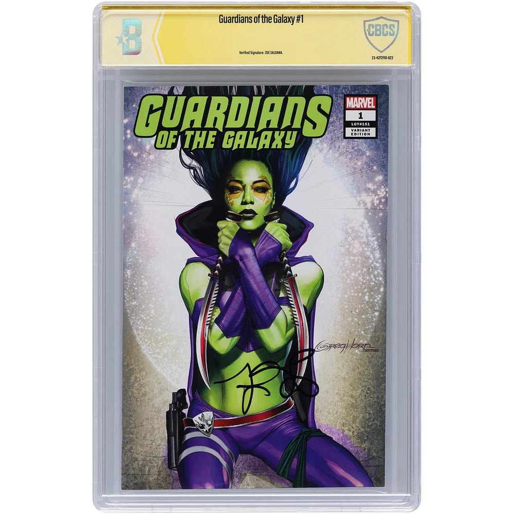 Zoe Saldana Guardians of The Galaxy Autographed #1 Comic Book - Signed in Black Ink