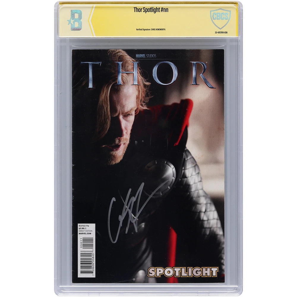 Chris Hemsworth Thor Autographed Spotlight #NN Comic Book - Signed in Silver Ink - CBCS