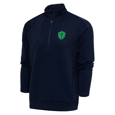 Men's Antigua Navy Seattle Sounders FC Generation Quarter-Zip Pullover Jacket