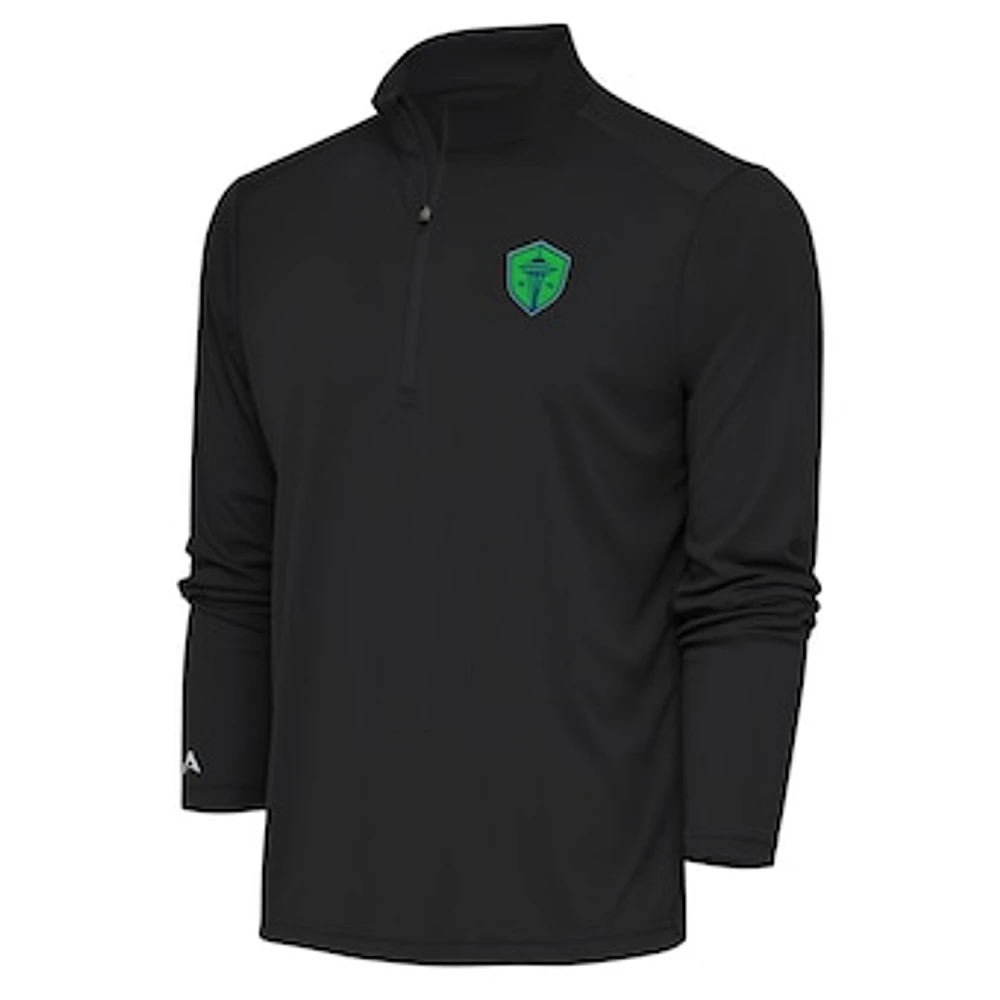 Men's Antigua Seattle Sounders FC Tribute Quarter-Zip Pullover Top