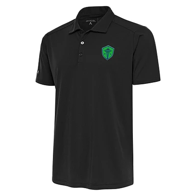 Men's Antigua Charcoal Seattle Sounders FC Tribute Polo