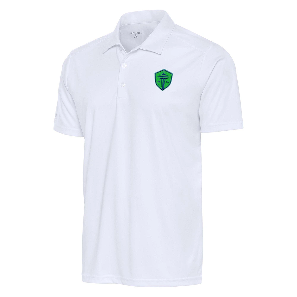 Men's Antigua White Seattle Sounders FC Tribute Polo