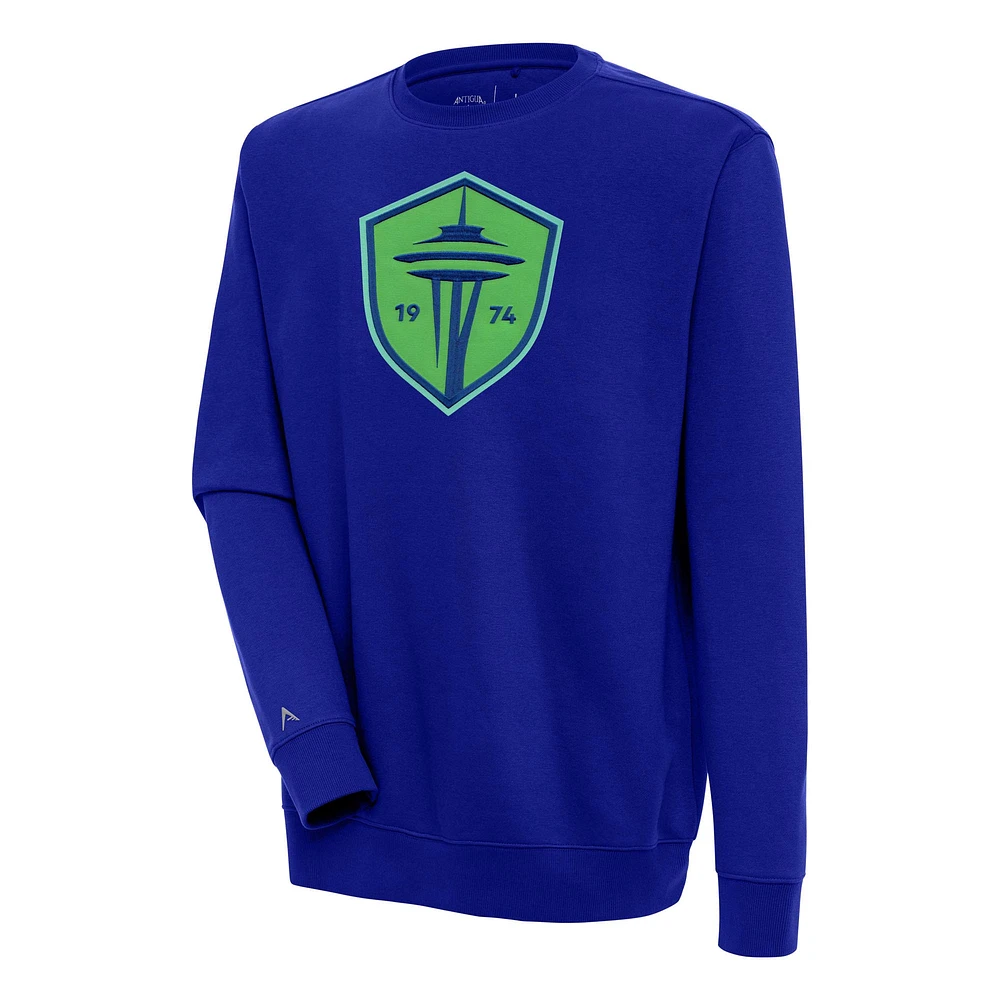 Men's Antigua Royal Seattle Sounders FC Victory Pullover Sweatshirt