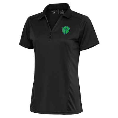 Women's Antigua Charcoal Seattle Sounders FC Tribute Polo