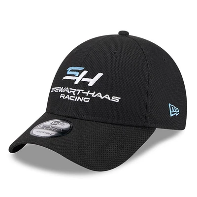 Men's New Era Black Stewart-Haas Racing 9FORTY Adjustable Hat