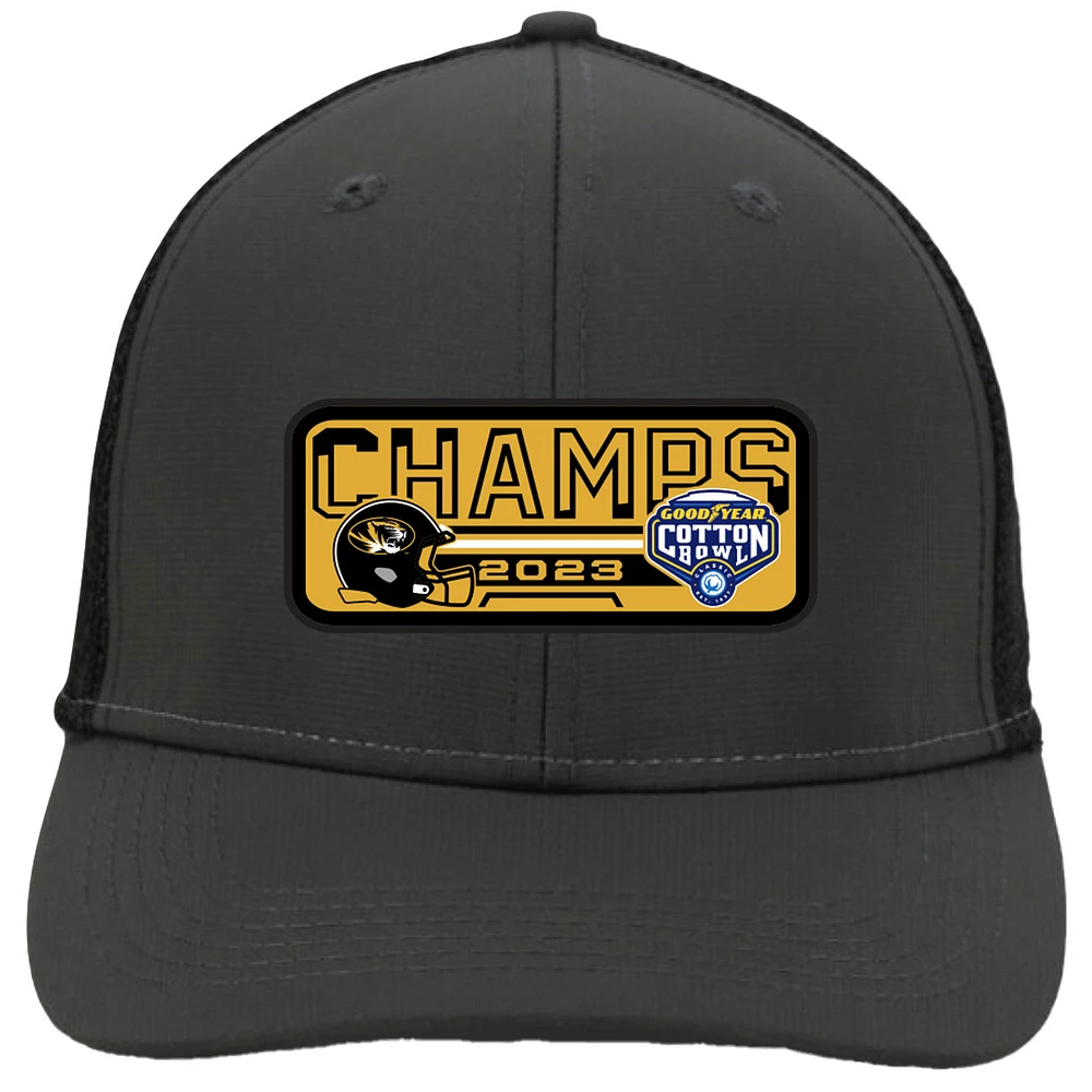 Men's Charcoal Missouri Tigers 2023 Cotton Bowl Champions Locker Room Adjustable Hat