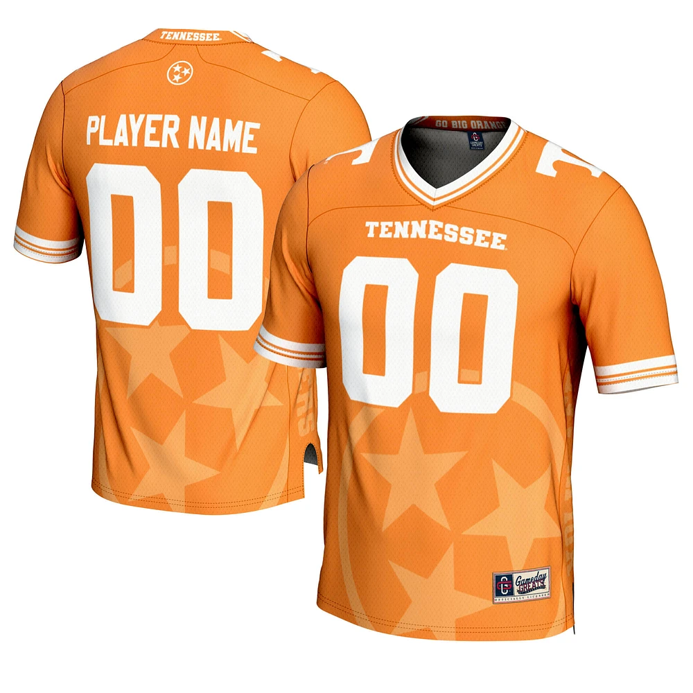 Men's GameDay Greats Tennessee Orange Volunteers Icon Print NIL Pick-A-Player Football Jersey