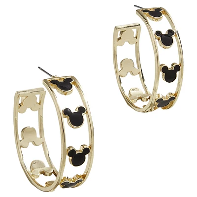 BaubleBar Mickey Mouse Outline Hoop Earrings
