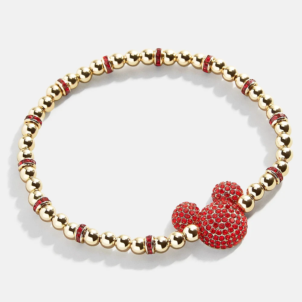 BaubleBar Mickey Mouse Red Pavé Head Pisa Bracelet