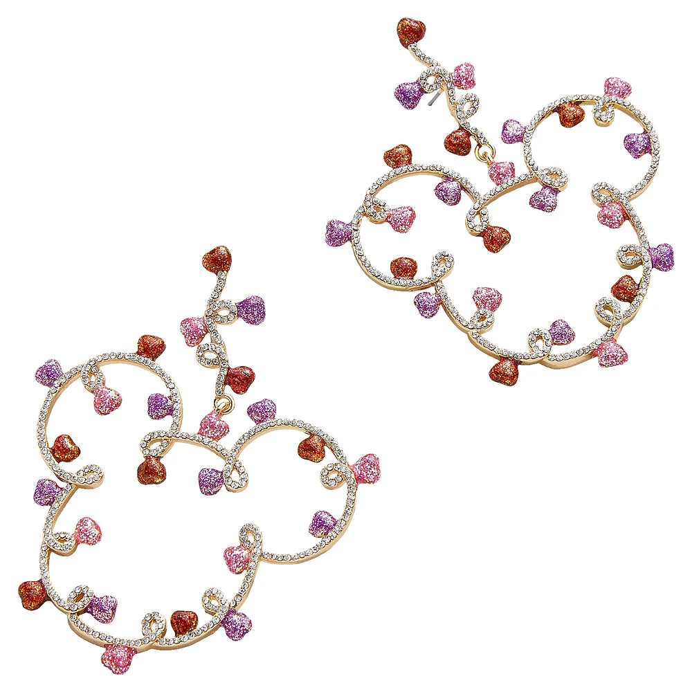 BaubleBar Mickey Mouse Heart Outline Hoop Earrings