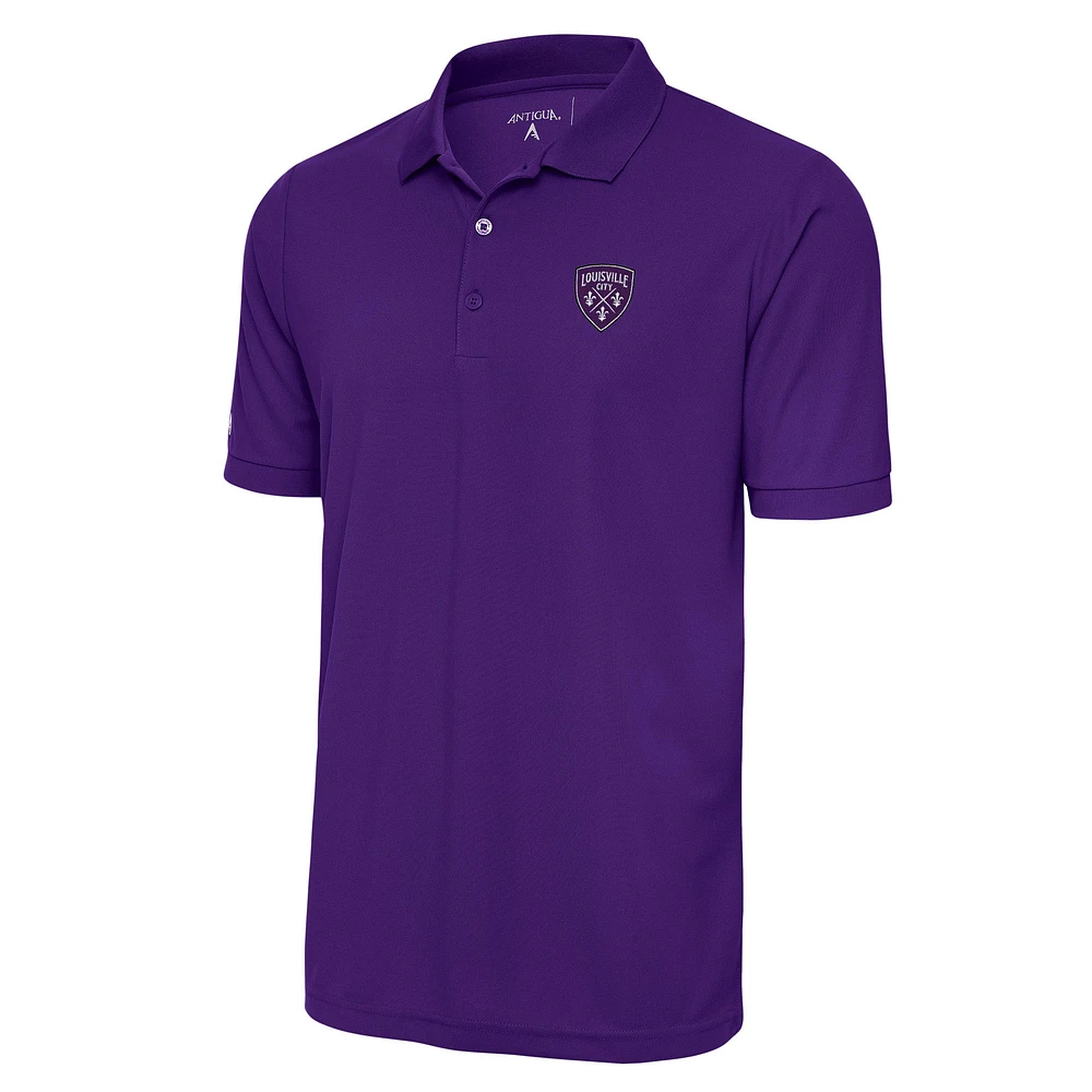 Men's Antigua Purple Louisville City FC Legacy Pique Polo