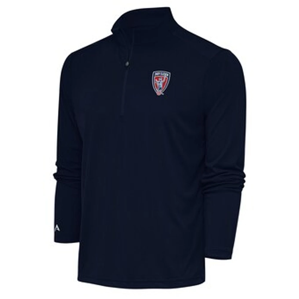 Men's Antigua Navy Indy Eleven Tribute Quarter-Zip Pullover Top