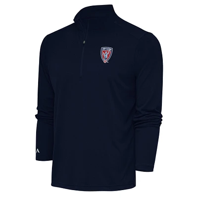 Men's Antigua Navy Indy Eleven Tribute Quarter-Zip Pullover Top