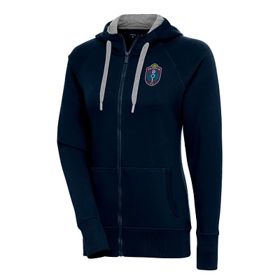 Women's Antigua Navy Memphis 901 FC Victory Full-Zip Hoodie