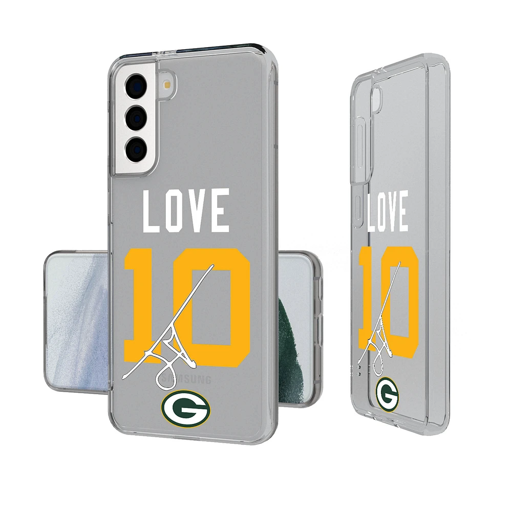 Keyscaper Jordan Love Green Bay Packers Galaxy Clear Case