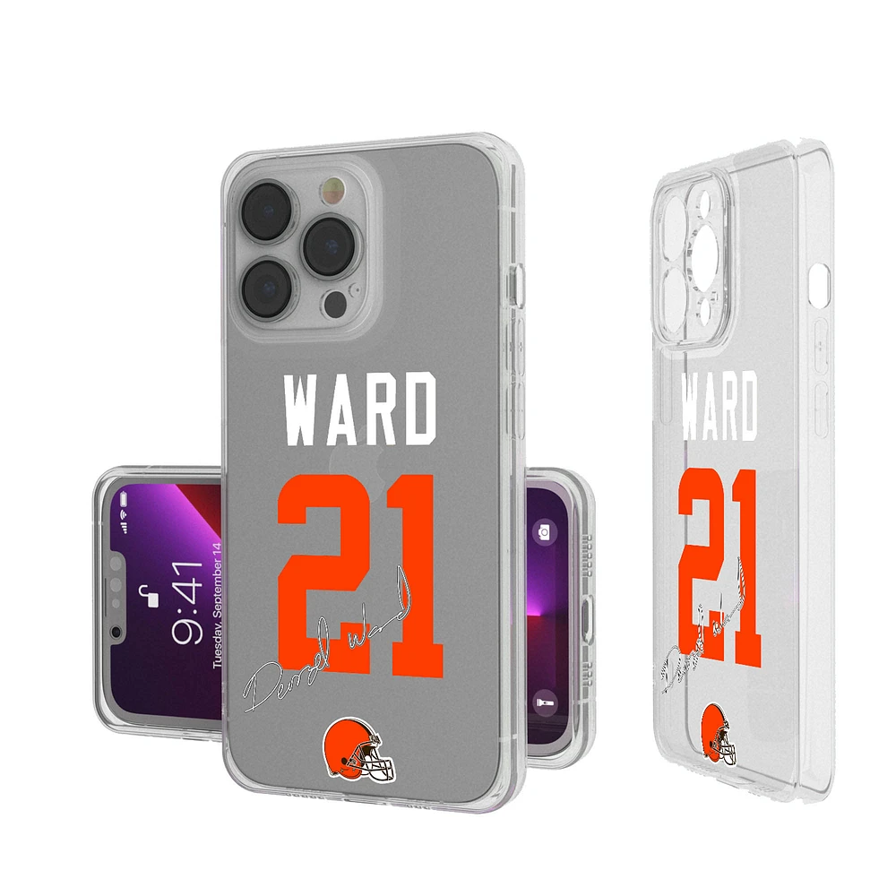 Keyscaper Denzel Ward Cleveland Browns iPhone Clear Case