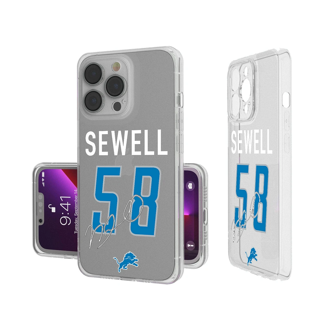 Keyscaper Penei Sewell Detroit Lions iPhone Clear Case