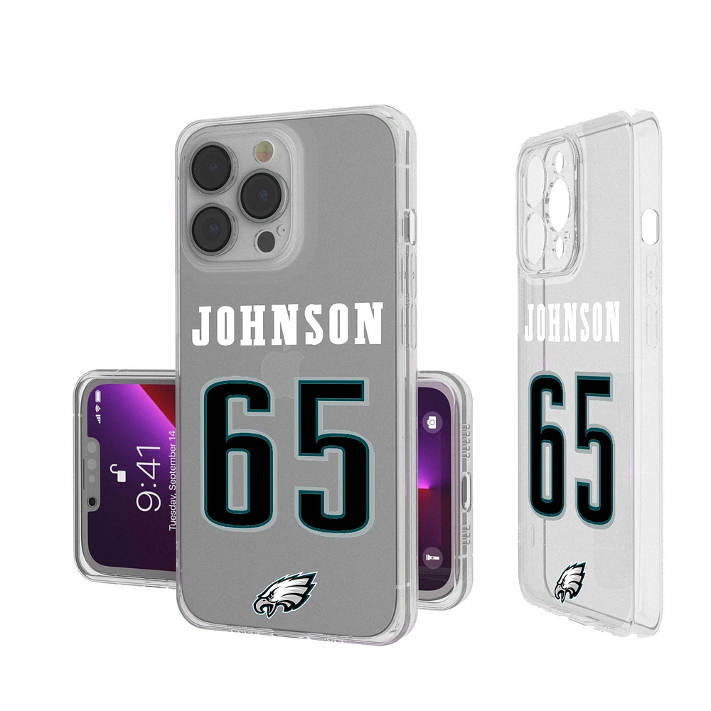 Keyscaper Lane Johnson Philadelphia Eagles iPhone Clear Case