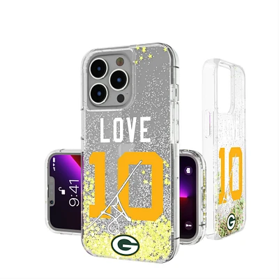 Keyscaper Jordan Love Green Bay Packers iPhone Glitter Phone Case