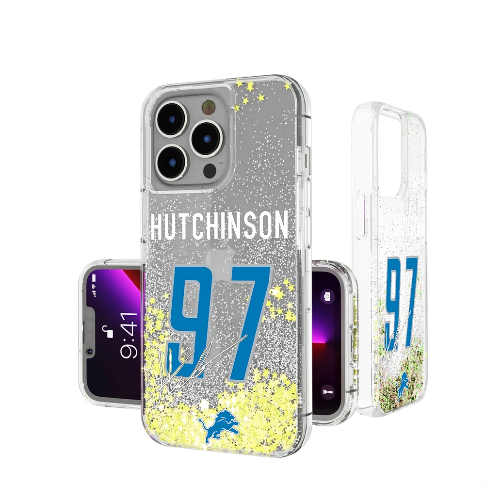 Keyscaper Aidan Hutchinson Detroit Lions iPhone Glitter Phone Case