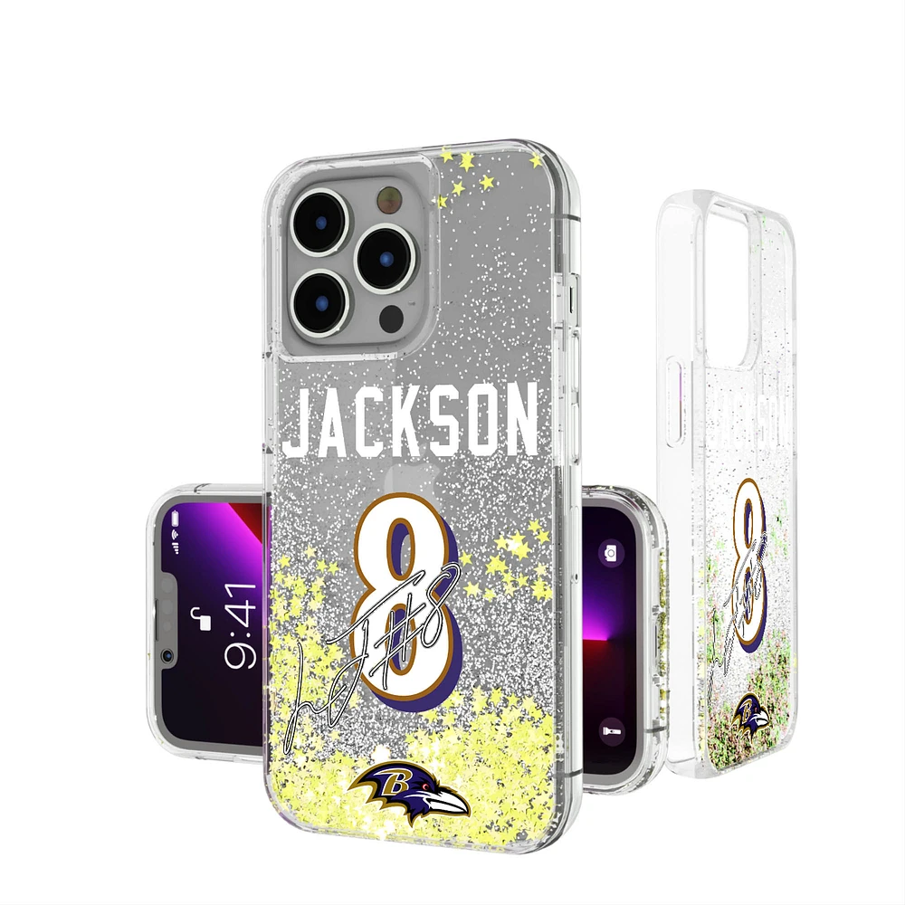Keyscaper Lamar Jackson Baltimore Ravens iPhone Glitter Phone Case