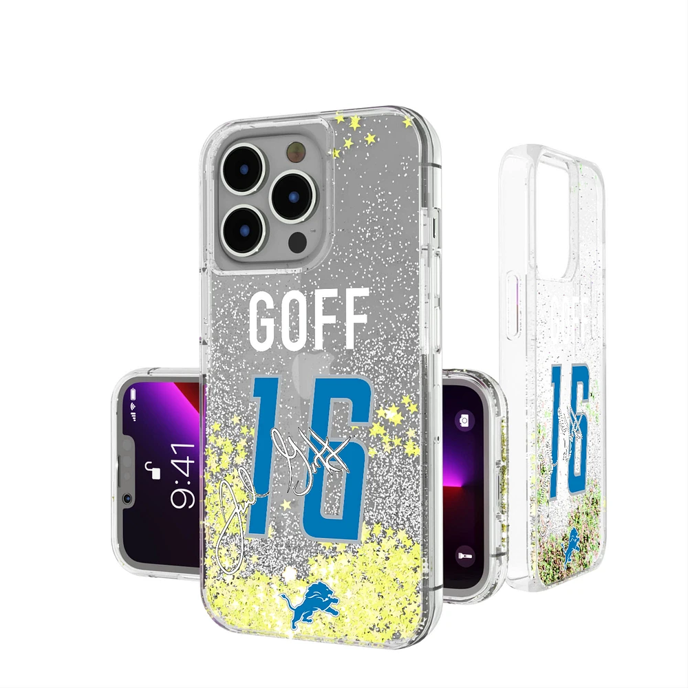 Keyscaper Jared Goff Detroit Lions iPhone Glitter Phone Case