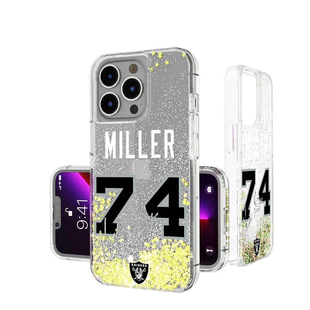 Keyscaper Kolton Miller Las Vegas Raiders iPhone Glitter Phone Case