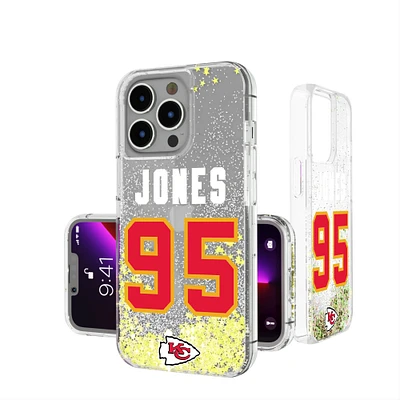 Keyscaper Chris Jones Kansas City Chiefs iPhone Glitter Phone Case