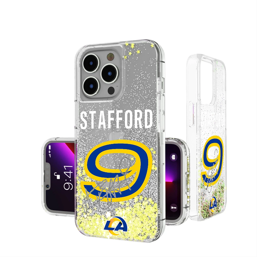 Keyscaper Matthew Stafford Los Angeles Rams iPhone Glitter Phone Case